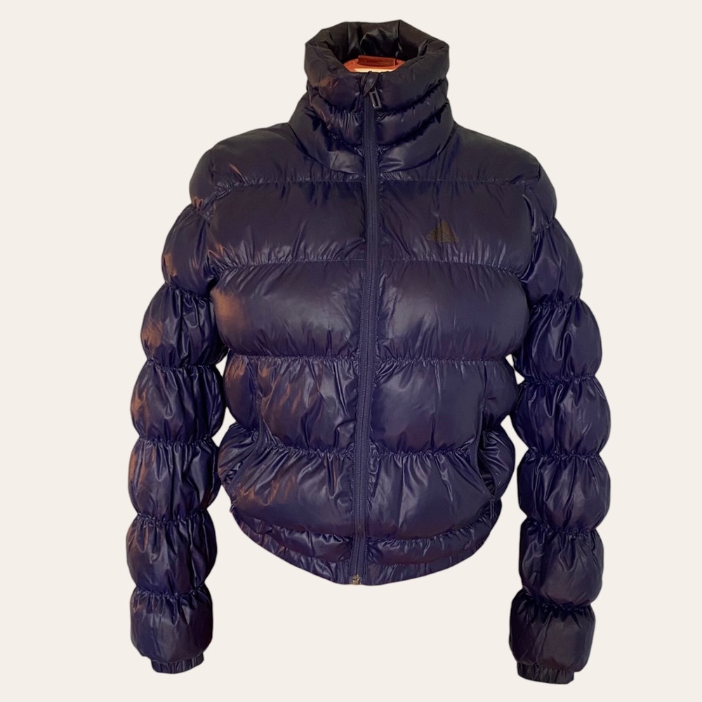 Adidas Puffer Coat in Dark Blue